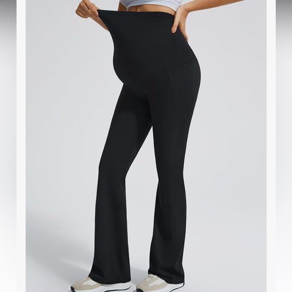 JOYSPELS Short Length Over the Belly Bootcut Flare Maternity Leggings Pants - Picture 2 of 14